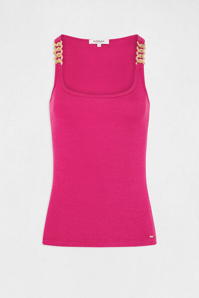 Top tirantes anchos con cadenas  mujer