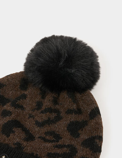Gorro de aspecto lanoso multicolor mujer