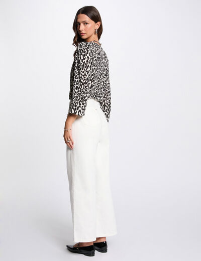 Camisa manga larga blanco mujer