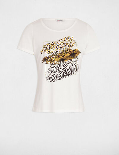 Camiseta con mensaje blanco mujer
