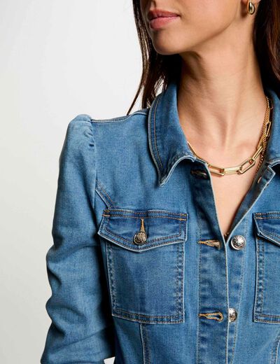 Mono largo vaquero denim stone mujer