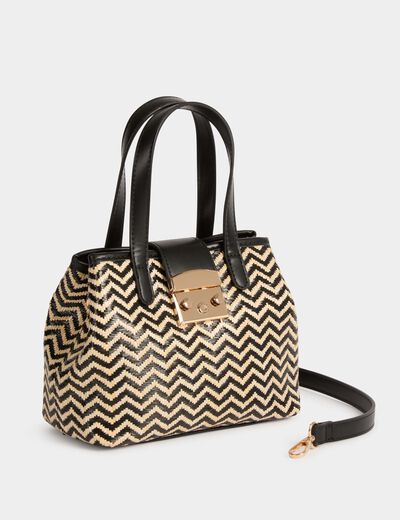 Bolso tote negro mujer