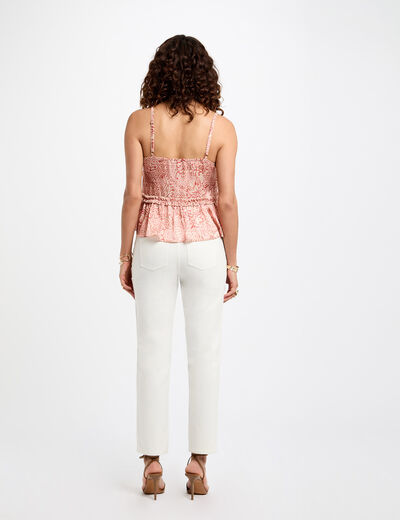 Top estampado con tirantes multicolor mujer