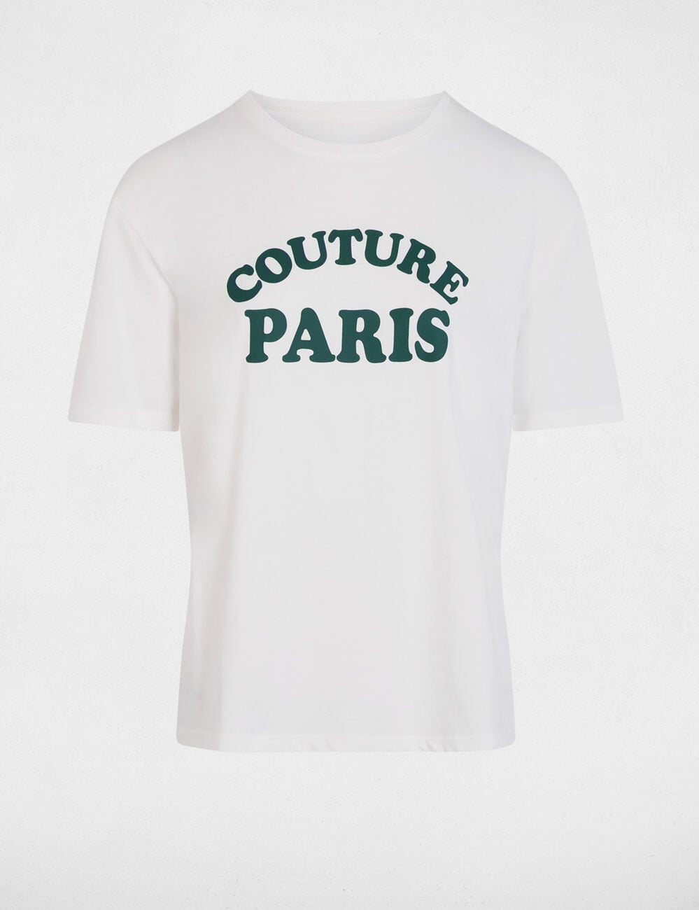 Camiseta de manga corta blanco mujer