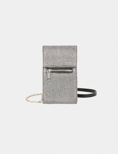 Bolso para teléfono gris moyen mujer