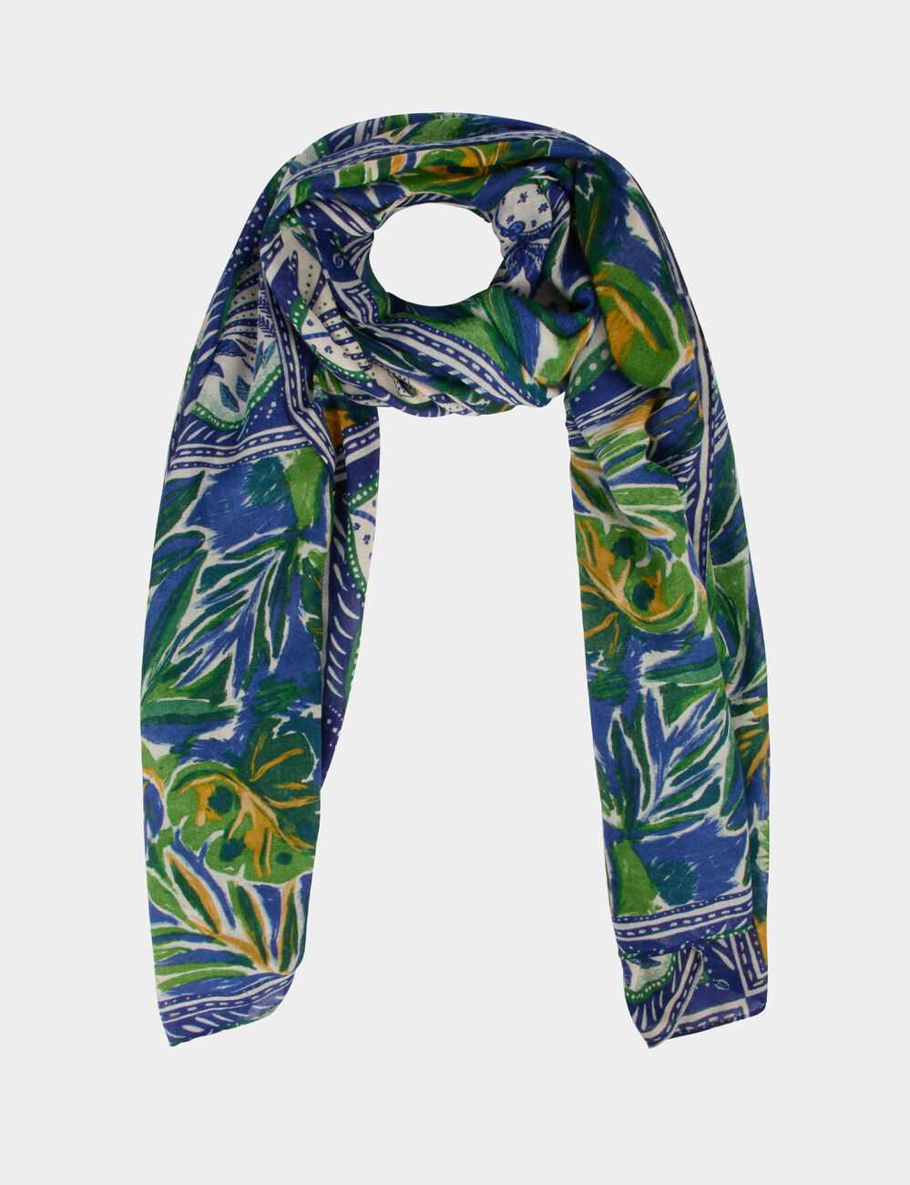 Estola estampada multicolor mujer
