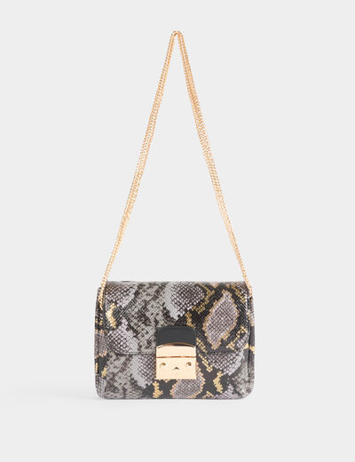 Bolso cartera de mano de pitón multicolor mujer