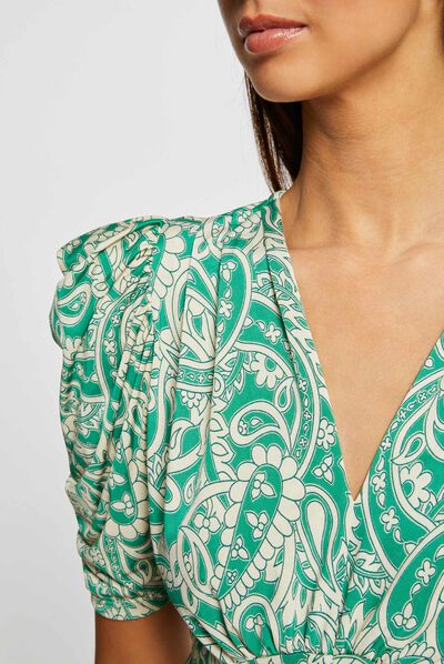 Camiseta estampada manga corta multico mujer