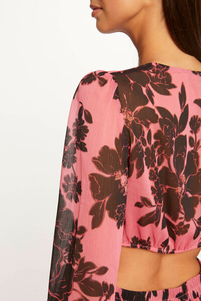 Vestido recto estampado floral multicolor mujer