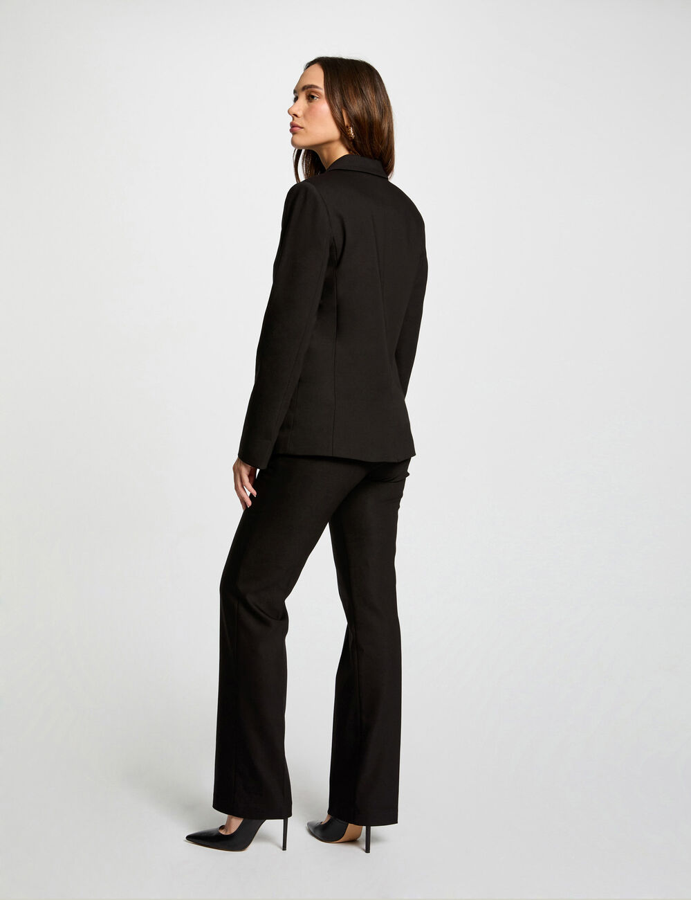 Pantalón ajustado negro mujer