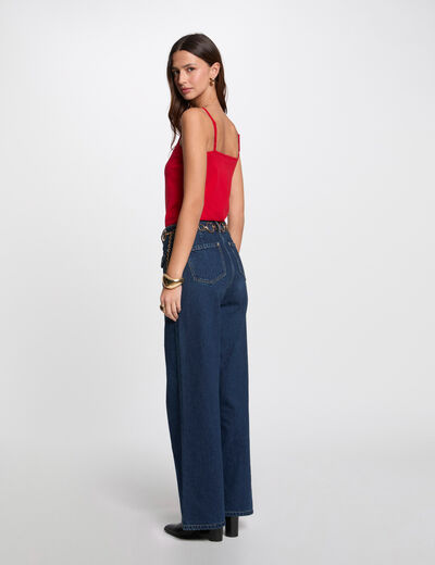 Top con tirantes finos rojo mujer
