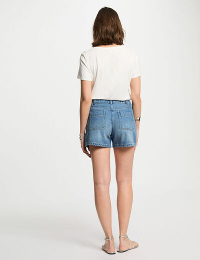 Camiseta con mensaje blanco mujer