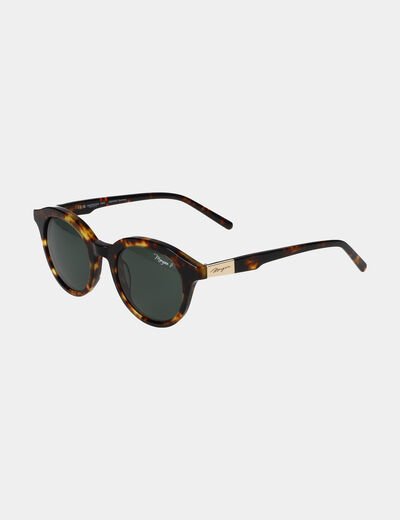 Gafas de sol redondas marrón mujer