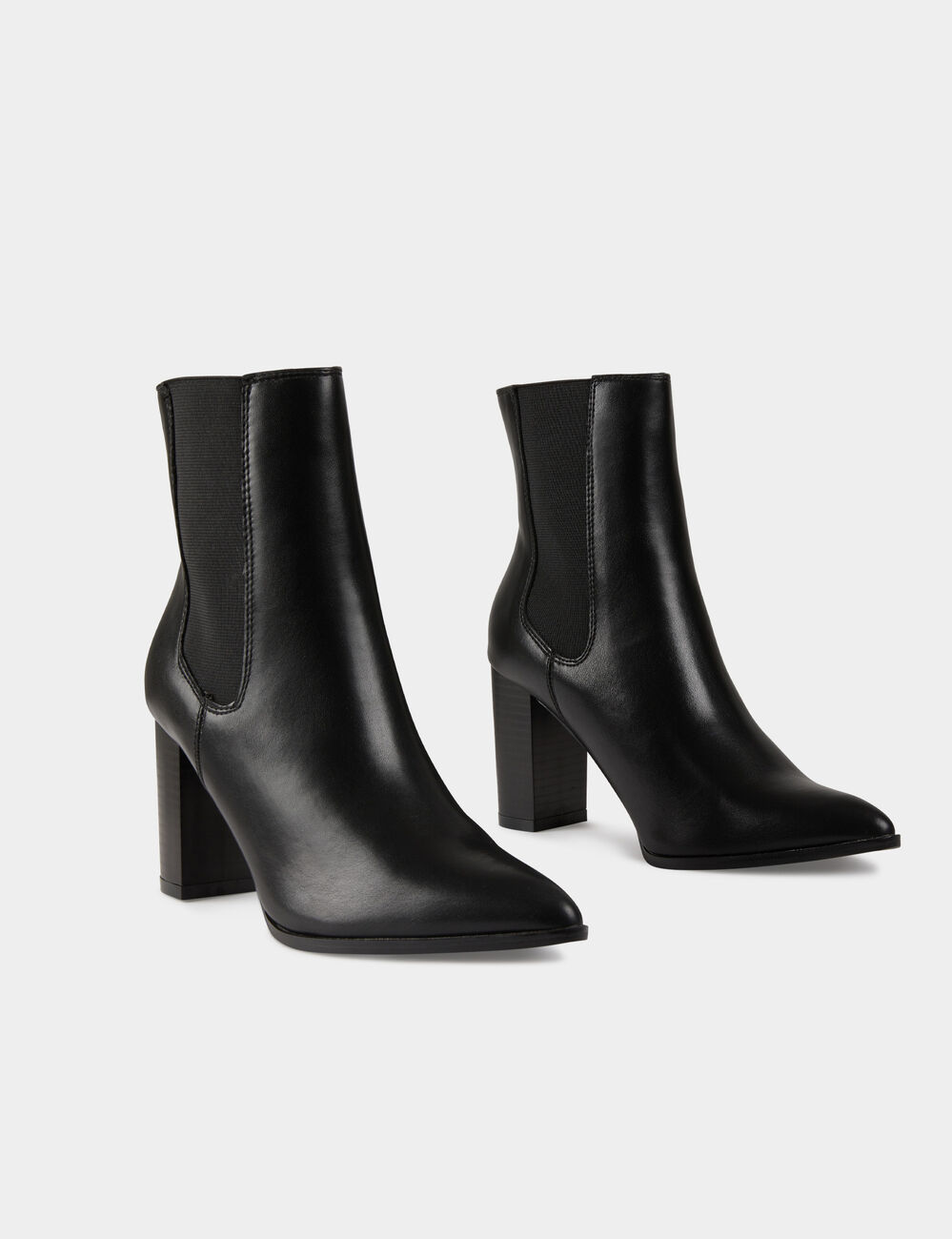 Botines elásticos de tacones negro mujer