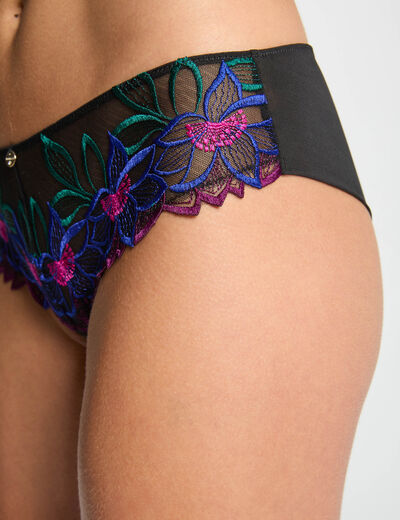 Shorty de encaje negro mujer