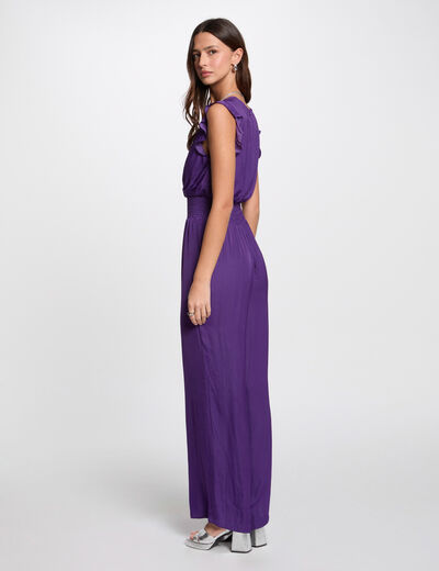 Mono largo holgado violeta mujer