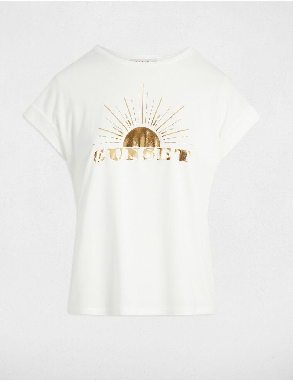 Camiseta con mensaje blanco mujer