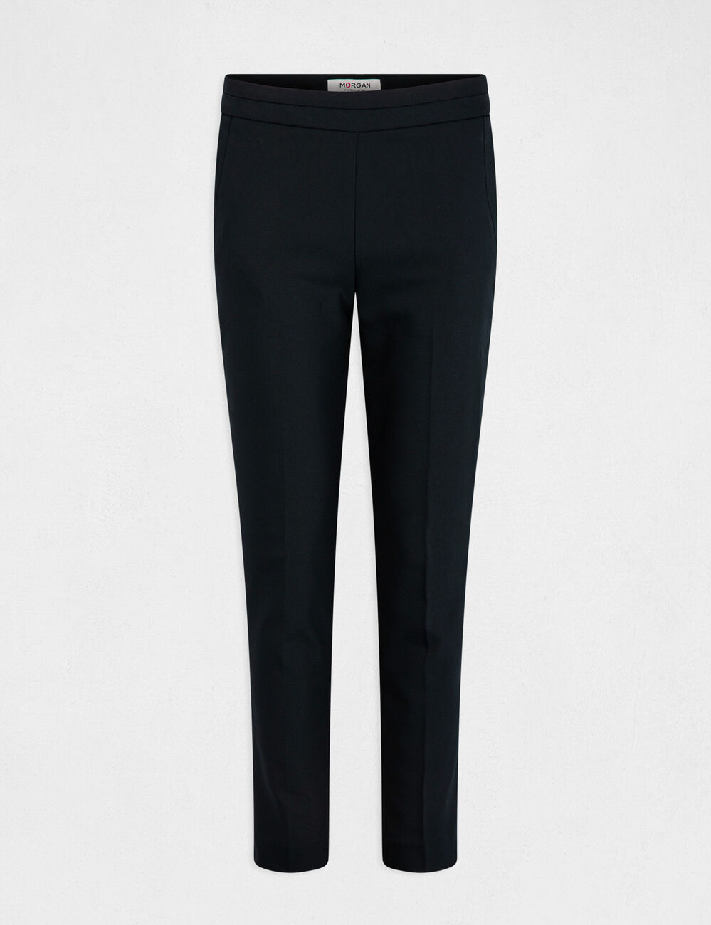 Pantalón cigarette estilo corto azul marino mujer