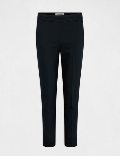 Pantalón cigarette estilo corto azul marino mujer