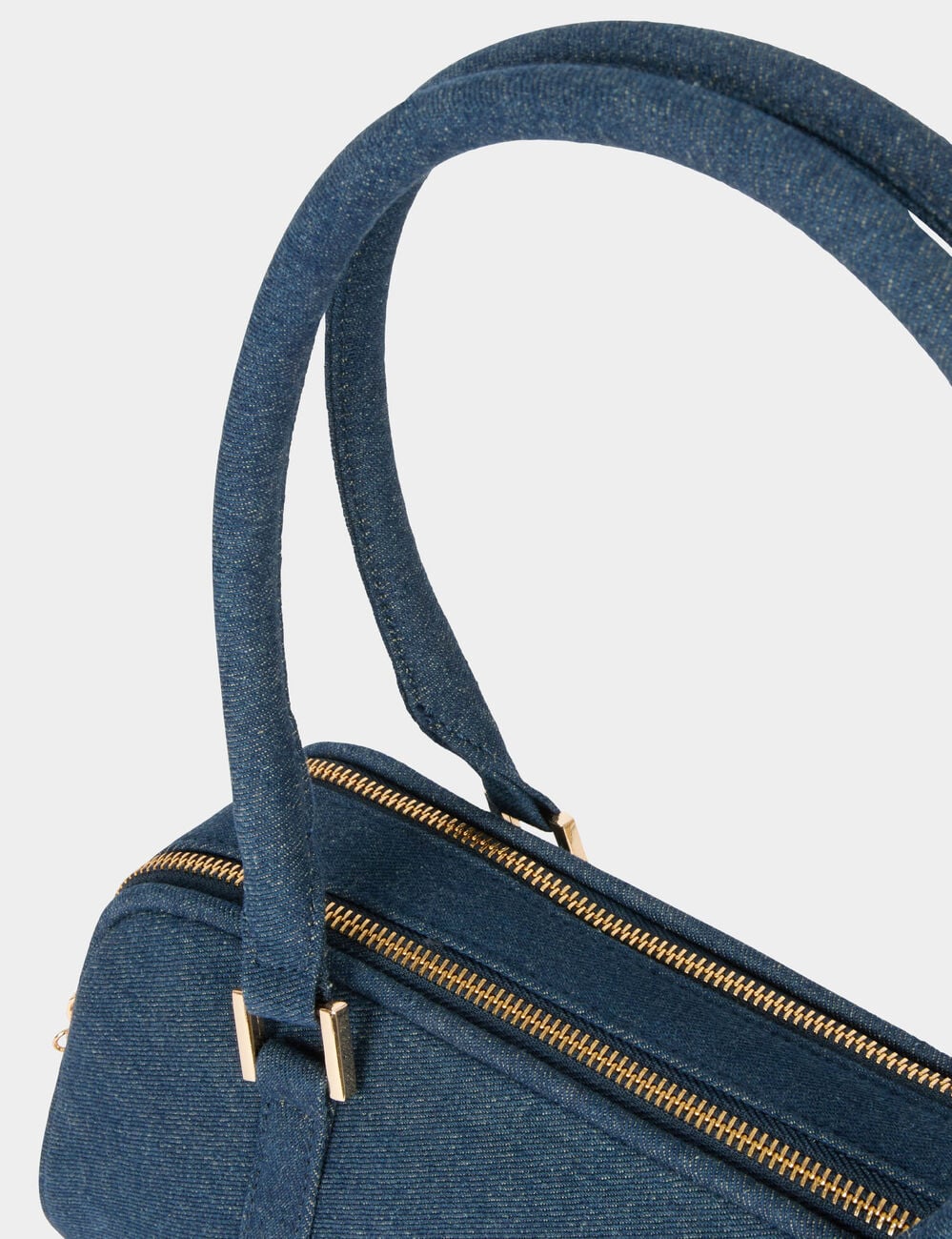 Bolso baguette de mezclilla denim stone mujer