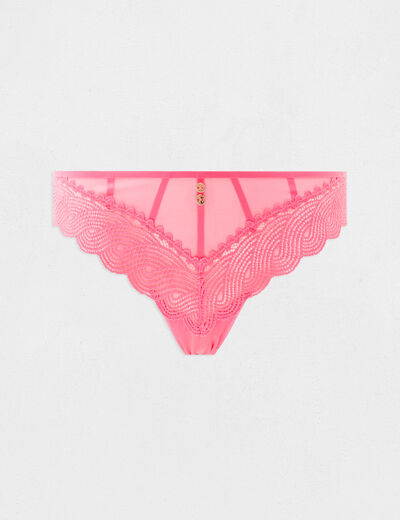 Braga de encaje rosa mujer