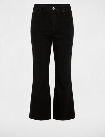 Vaqueros flare 7/8 negro mujer