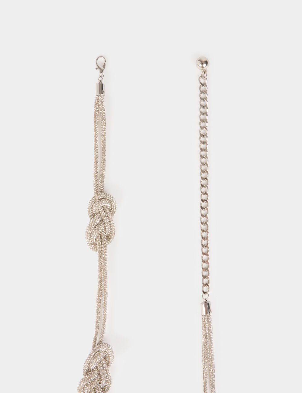 Cintur&oacute;n fino con strass couleur argent mujer