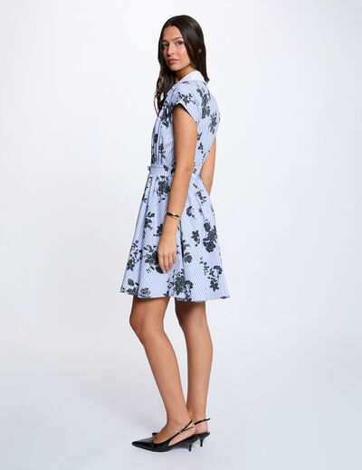 Vestido sin mangas con cintur&oacute;n multicolor mujer