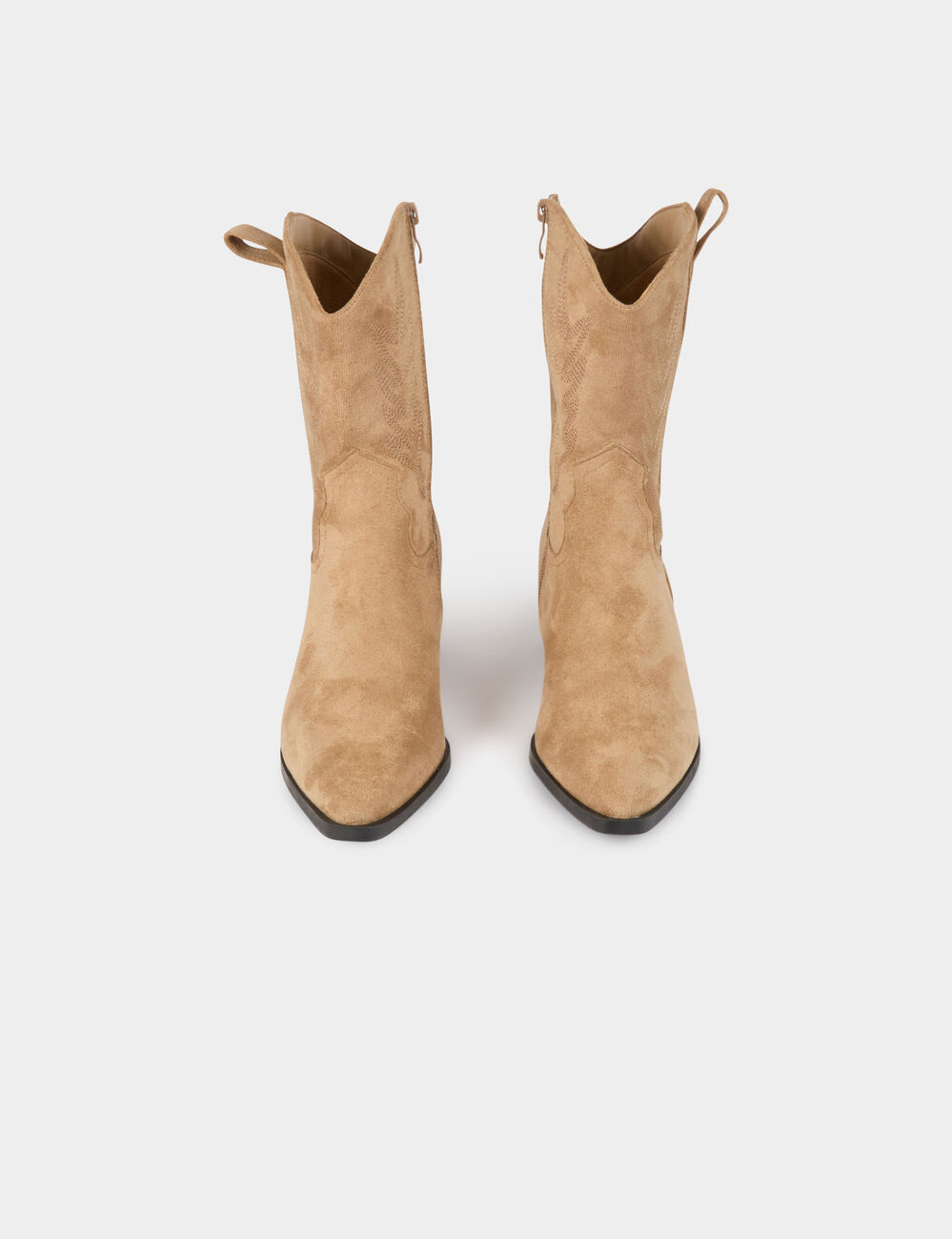 Botas estilo western beige mujer