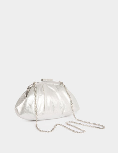 Bolso de piel sint&eacute;tica couleur argent mujer