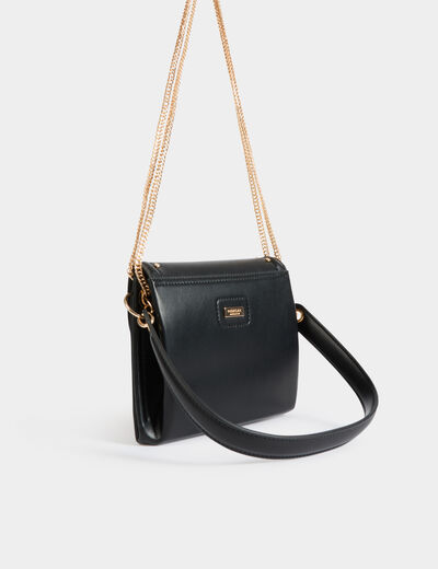 Bolso bandolera y tachuelas negro mujer