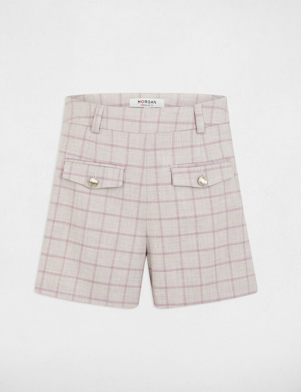 Short talle alto estampado multicolor mujer