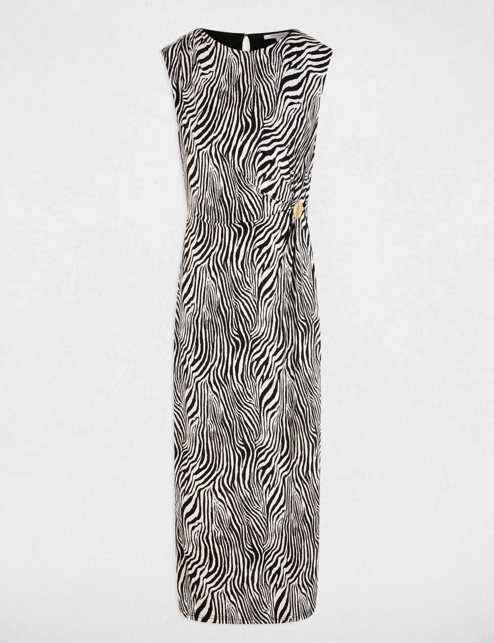 Vestido largo sin mangas multicolor mujer