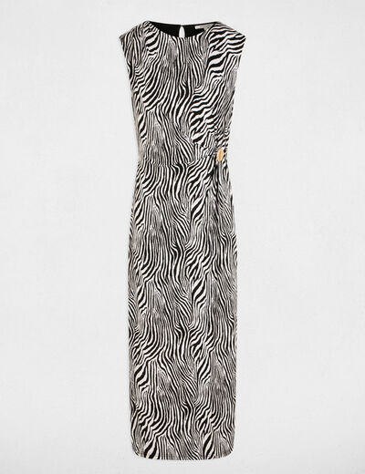 Vestido largo sin mangas multicolor mujer
