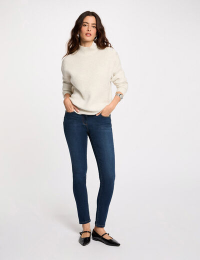 Vaquero slim talle estándar denim crudo mujer