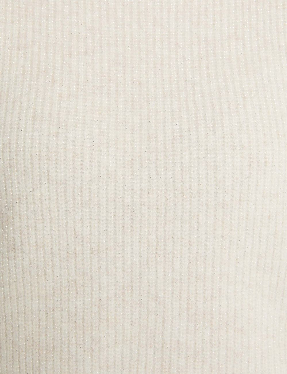 Jersey de cuello alto marfil mujer