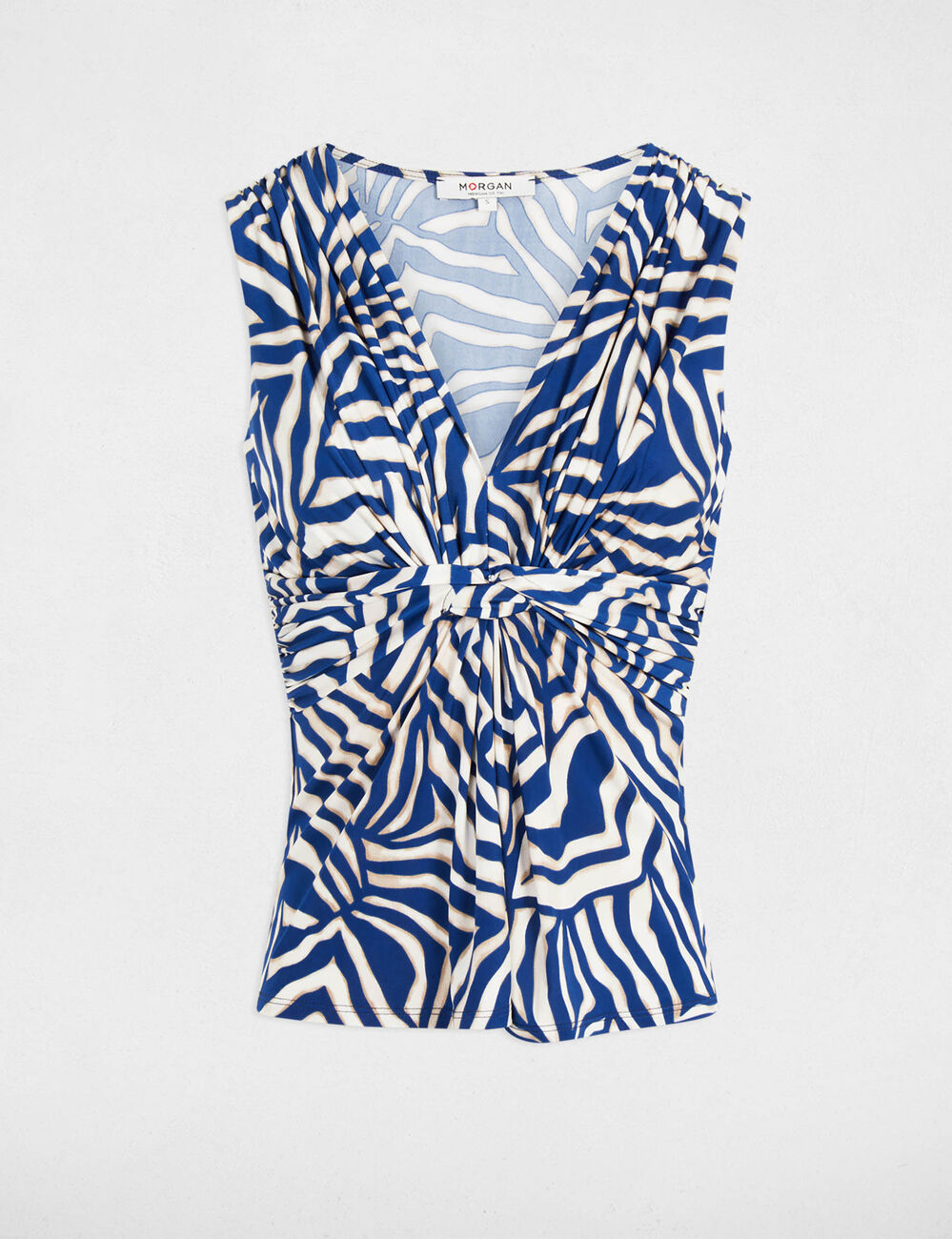 Top sin manga blanco mujer