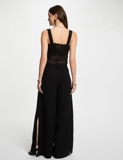 Top tirantes anchos negro mujer