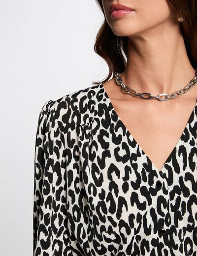 Camisa manga larga blanco mujer