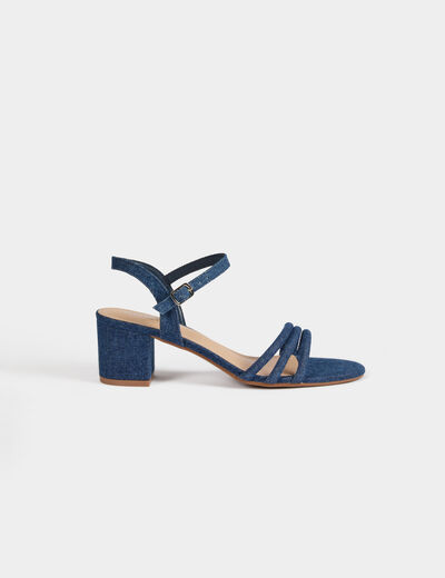 Sandalias de mezclilla denim crudo mujer