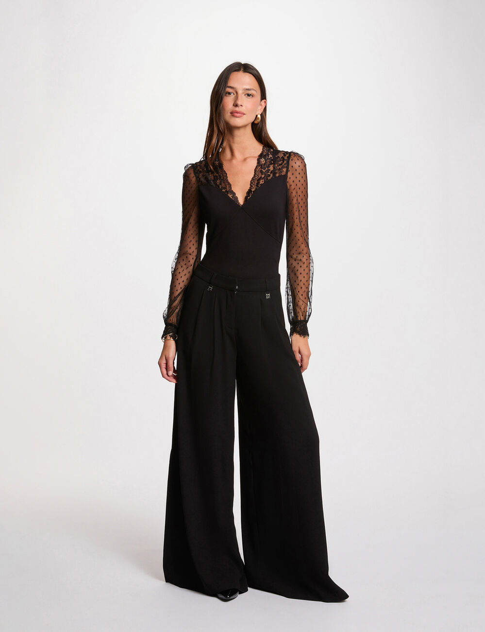 Body manga larga negro mujer