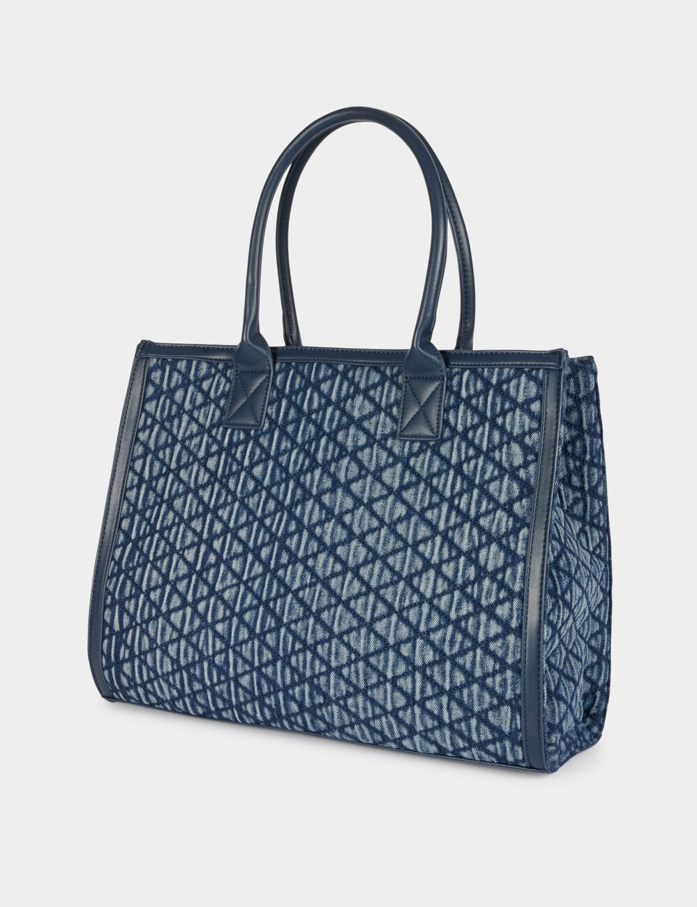 Bolso shopper acolchado denim stone mujer