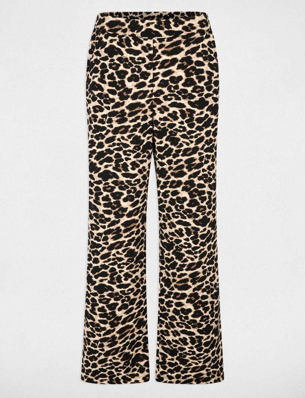 Pantal&oacute;n recto estampado multicolor mujer