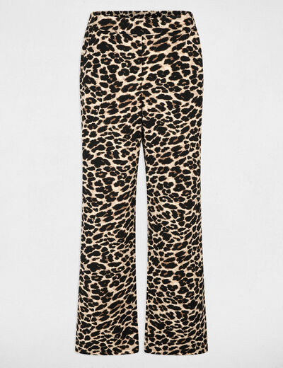Pantal&oacute;n recto estampado multicolor mujer