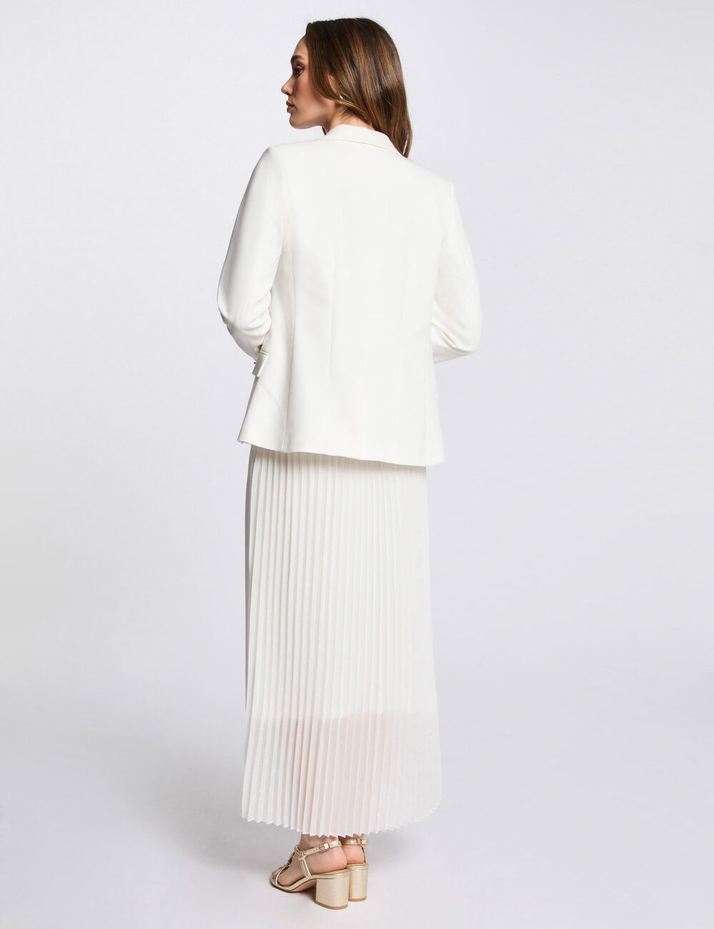 Americana doble botonadura blanco mujer