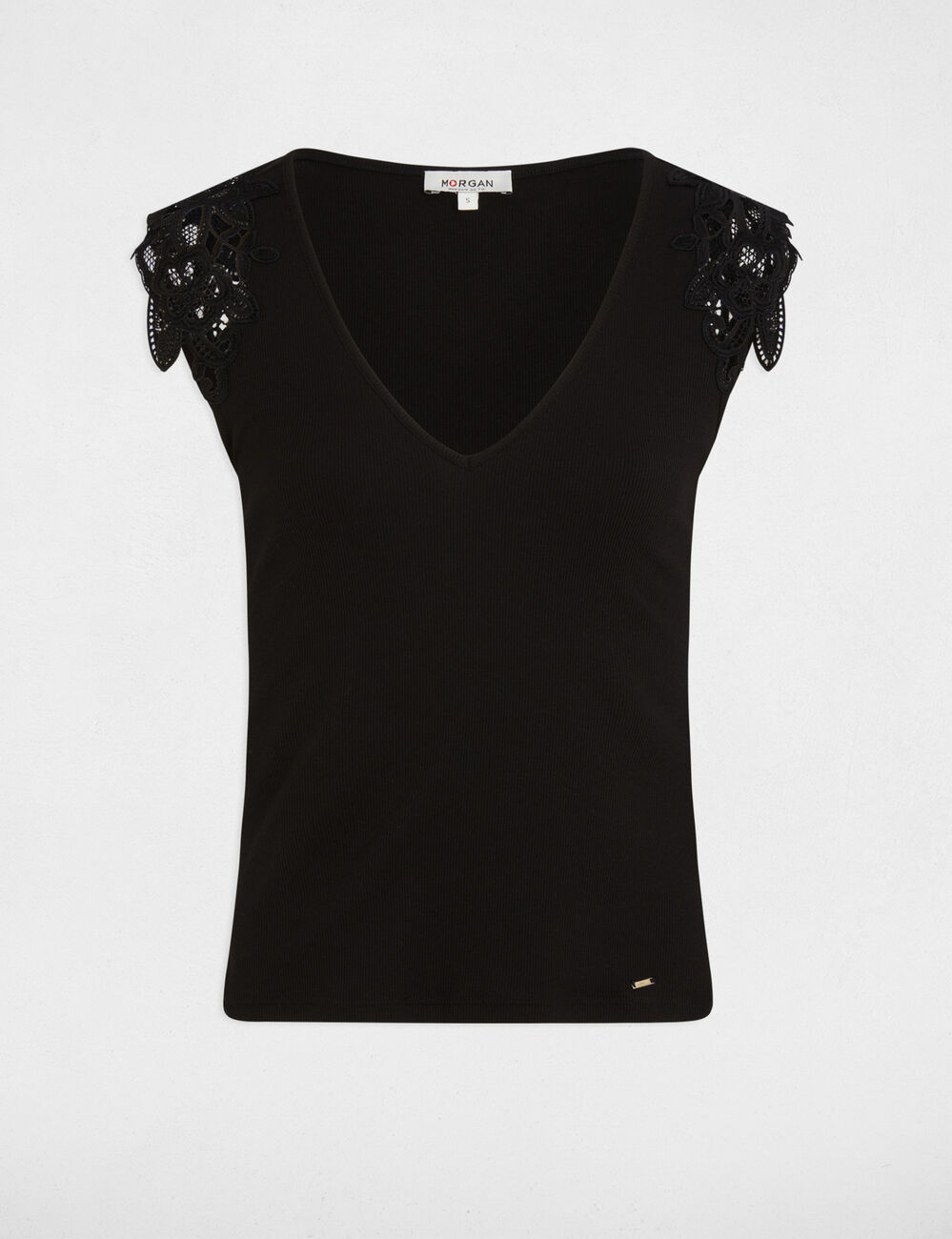 Top sin manga negro mujer