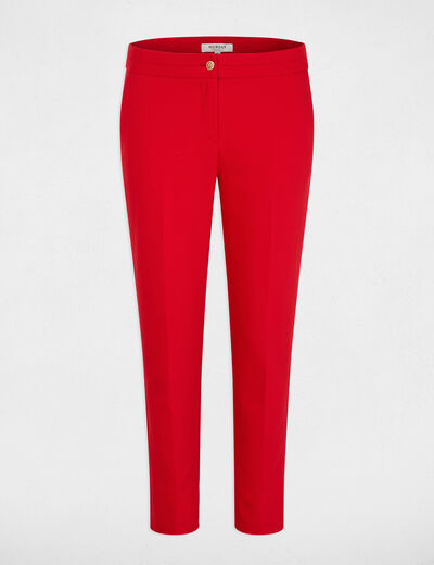 Pantal&oacute;n city recto estilo corto rojo mujer