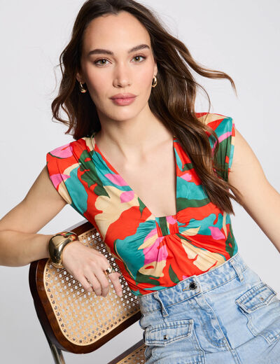 Top sin manga multicolor mujer