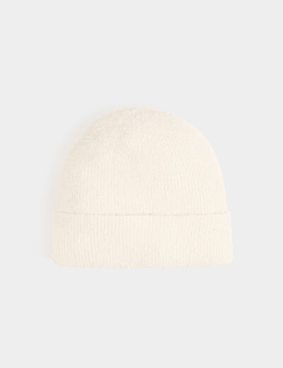Gorro marfil mujer
