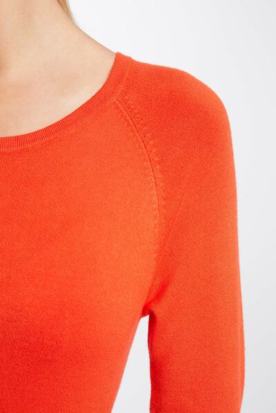 Jersey manga larga con cuello redondo  mujer
